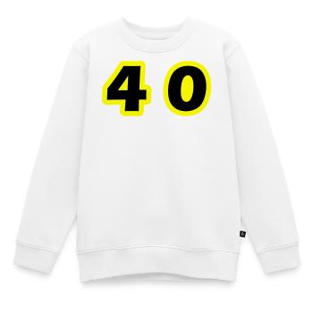 40 Zahl symbol - Kinder Premium Organic Sweatshirt - Weiß - Vorne - AI Model Kid Male (0cm)