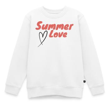 Sommerliebe Drehbuch Herz Positive Sommerenergie - Kinder Premium Organic Sweatshirt - Weiß - Vorne - AI Model Kid Male (0cm)