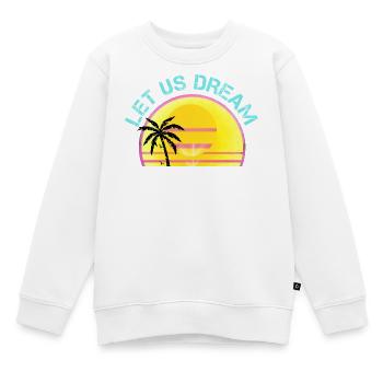 Let Us Dream Sunset Palm Rétro et mélange vintage pour - Sweat Premium enfant bio - blanc - Devant - AI Model Kid Male (0cm)
