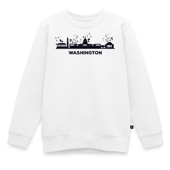 Washingtoner Skyline, Washington - Sweat Premium enfant bio - blanc - Devant - AI Model Kid Male (0cm)