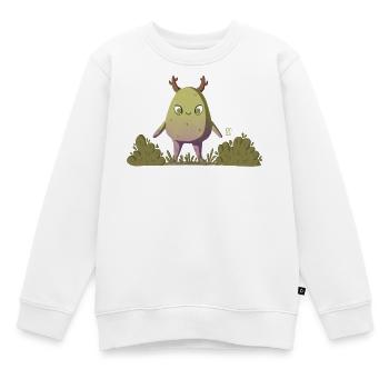 Créature de la forêt mousseuse/Créature de la nature - Sweat Premium enfant bio - blanc - Devant - AI Model Kid Male (0cm)