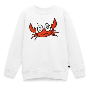Dessin animé de crabe rouge aux grands yeux - Sweat Premium enfant bio - blanc - Devant - AI Model Kid Male (0cm)