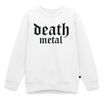 Death-Metal-Logo - Kinder Premium Organic Sweatshirt - Weiß - Vorne - AI Model Kid Male (0cm)