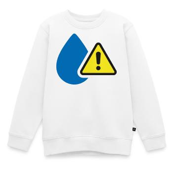 Avertissement de fuite d’eau Symbole d’humidité icône solide - Sweat Premium enfant bio - blanc - Devant - AI Model Kid Male (0cm)