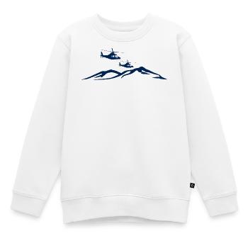 Helikopter Berg Pilot - Kinder Premium Organic Sweatshirt - Weiß - Vorne - AI Model Kid Male (0cm)