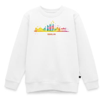 Skyline Bunt Berliner Stadtbild Berlin - Kinder Premium Organic Sweatshirt - Weiß - Vorne - AI Model Kid Male (0cm)