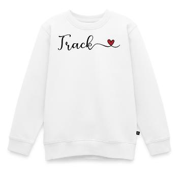 Spur - Kinder Premium Organic Sweatshirt - Weiß - Vorne - AI Model Kid Male (0cm)