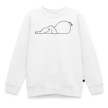 Elefant beim Chillen im Wasser - Kinder Premium Organic Sweatshirt - Weiß - Vorne - AI Model Kid Male (0cm)