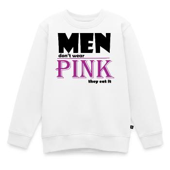Pink Serif Logo Tee Art - Kinder Premium Organic Sweatshirt - Weiß - Vorne - AI Model Kid Male (0cm)