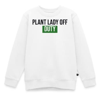 Plant Lady Off Duty - Pflanzen Geschenk - Kinder Premium Organic Sweatshirt - Weiß - Vorne - AI Model Kid Male (0cm)