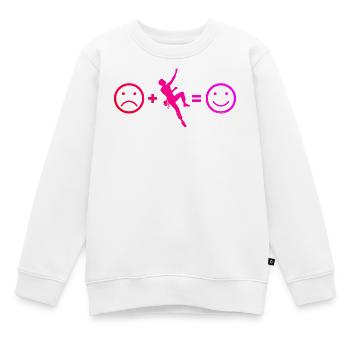 Les alpinistes et les grimpeurs s’accordent ensemble - Sweat Premium enfant bio - blanc - Devant - AI Model Kid Male (0cm)