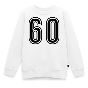60 Zahl Symbol - Kinder Premium Organic Sweatshirt - Weiß - Vorne - AI Model Kid Male (0cm)