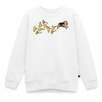 Ginkgo Garden Corgi Trail - Kinder Premium Organic Sweatshirt - Weiß - Vorne - AI Model Kid Male (0cm)