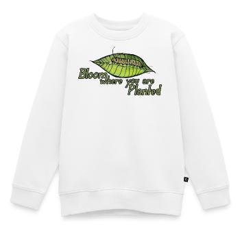 Blühe dort, wo du gepflanzt bist - Kinder Premium Organic Sweatshirt - Weiß - Vorne - AI Model Kid Male (0cm)