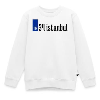 34 İstanbul Plaka Streetwear - Kinder Premium Organic Sweatshirt - Weiß - Vorne - AI Model Kid Male (0cm)