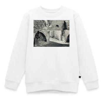 Ombres du monastère sur la pierre - Sweat Premium enfant bio - blanc - Devant - AI Model Kid Male (0cm)