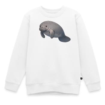 Lamantin - Sweat Premium enfant bio - blanc - Devant - AI Model Kid Male (0cm)
