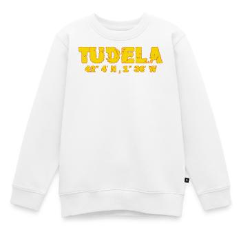 Coordonnées de Tudela Espagne - Sweat Premium enfant bio - blanc - Devant - AI Model Kid Male (0cm)