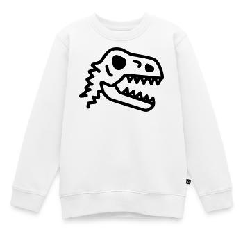 os fossile dinosaure préhistorique - Sweat Premium enfant bio - blanc - Devant - AI Model Kid Male (0cm)