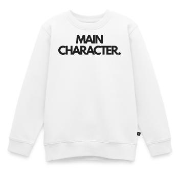Personnage principal Typographie en gras Tee - Sweat Premium enfant bio - blanc - Devant - AI Model Kid Male (0cm)