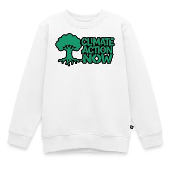 Arbre Racine Climat Logo de la nature - Sweat Premium enfant bio - blanc - Devant - AI Model Kid Male (0cm)