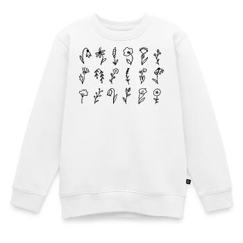 Fleur - Sweat Premium enfant bio - blanc - Devant - AI Model Kid Male (0cm)