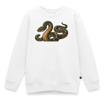 Anaconda rétro - Sweat Premium enfant bio - blanc - Devant - AI Model Kid Male (0cm)