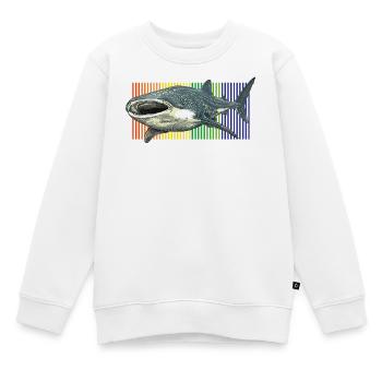 Requin-baleine Rhincodon typus - Sweat Premium enfant bio - blanc - Devant - AI Model Kid Male (0cm)