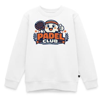 Padel Club Comic Maskottchen - Kinder Premium Organic Sweatshirt - Weiß - Vorne - AI Model Kid Male (0cm)