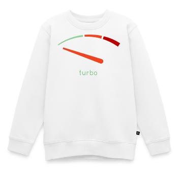 Turbo-Tachometer Grafik - Kinder Premium Organic Sweatshirt - Weiß - Vorne - AI Model Kid Male (0cm)