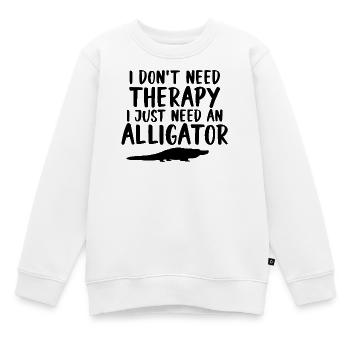 Alligator Spruch Reptil - Kinder Premium Organic Sweatshirt - Weiß - Vorne - AI Model Kid Male (0cm)