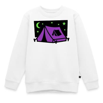 Festival Zelt Nacht Logo - Kinder Premium Organic Sweatshirt - Weiß - Vorne - AI Model Kid Male (0cm)