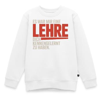 Lehre Dich Kennenzulernen Ex Freund Trennung Ex - Kinder Premium Organic Sweatshirt - Weiß - Vorne - AI Model Kid Male (0cm)