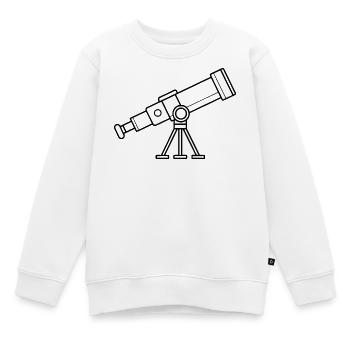 Teleskop - Kinder Premium Organic Sweatshirt - Weiß - Vorne - AI Model Kid Male (0cm)