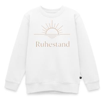 Goldener Ruhestand – Filigrane Buchstaben & Sonne - Kinder Premium Organic Sweatshirt - Weiß - Vorne - AI Model Kid Male (0cm)