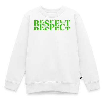 Respect - Kinder Premium Organic Sweatshirt - Weiß - Vorne - AI Model Kid Male (0cm)