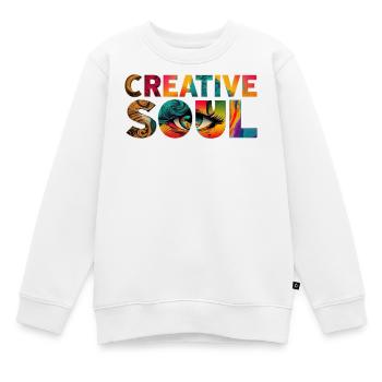 Artiste Soul Créatif Coloré Dicton. - Sweat Premium enfant bio - blanc - Devant - AI Model Kid Male (0cm)