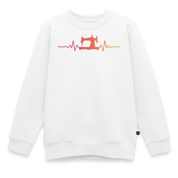Nähmaschinen-Schneiderin von Sonnenuntergang - Kinder Premium Organic Sweatshirt - Weiß - Vorne - AI Model Kid Male (0cm)