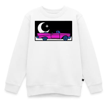 Retro 80s Cabrio Grafik - Kinder Premium Organic Sweatshirt - Weiß - Vorne - AI Model Kid Male (0cm)