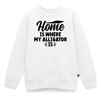 Home Is Where My Alligator Is - Kinder Premium Organic Sweatshirt - Weiß - Vorne - AI Model Kid Male (0cm)