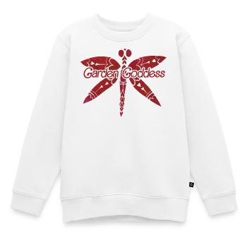 Ailes de Libellule de la Déesse du Jardin - Sweat Premium enfant bio - blanc - Devant - AI Model Kid Male (0cm)