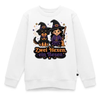 Hexen-Meute - Kinder Premium Organic Sweatshirt - Weiß - Vorne - AI Model Kid Male (0cm)