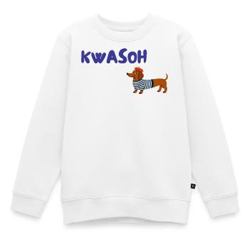 Croissant Pardoie: Dackel französisch - Kinder Premium Organic Sweatshirt - Weiß - Vorne - AI Model Kid Male (0cm)