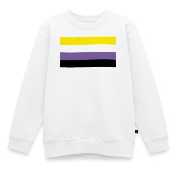 Non-binäre Flagge: Stolz und Identität - Kinder Premium Organic Sweatshirt - Weiß - Vorne - AI Model Kid Male (0cm)