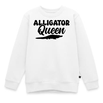 Alligator Queen Reptilien Fan - Kinder Premium Organic Sweatshirt - Weiß - Vorne - AI Model Kid Male (0cm)