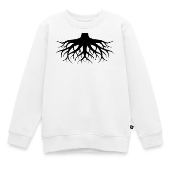 Baumwurzeln - Kinder Premium Organic Sweatshirt - Weiß - Vorne - AI Model Kid Male (0cm)