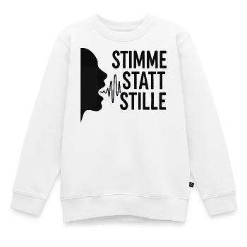 Stimme statt Stille für Demokraten Frauen Männer - Kinder Premium Organic Sweatshirt - Weiß - Vorne - AI Model Kid Male (0cm)