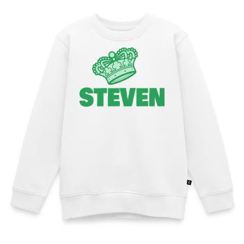 Geschenk für Steven - Kinder Premium Organic Sweatshirt - Weiß - Vorne - AI Model Kid Male (0cm)