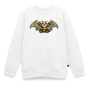 Regenbogenbat mit Flügeln - Kinder Premium Organic Sweatshirt - Weiß - Vorne - AI Model Kid Male (0cm)