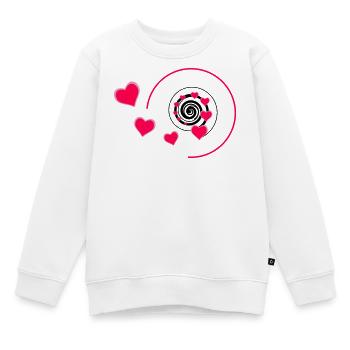 Love - Kinder Premium Organic Sweatshirt - Weiß - Vorne - AI Model Kid Male (0cm)